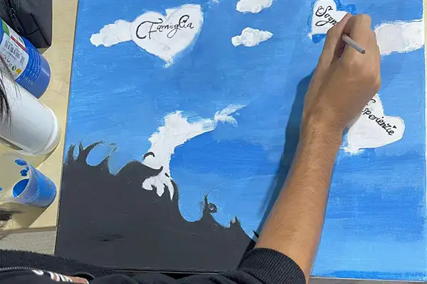 Laboratori di pittura ad Esperanza, comunità terapuetica: Neapolisanit2